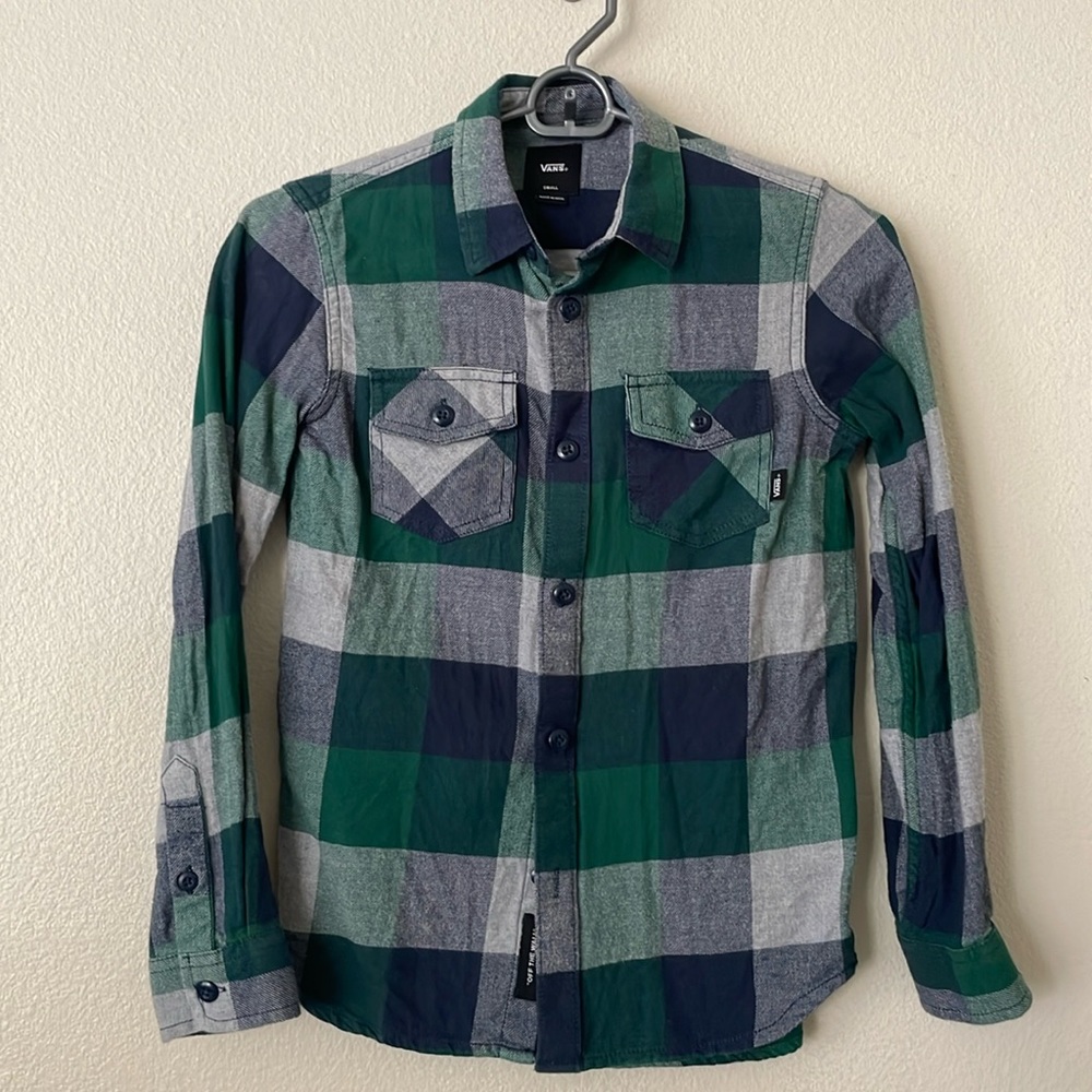 Vans Button Down Long Sleeve Flannel for Boys